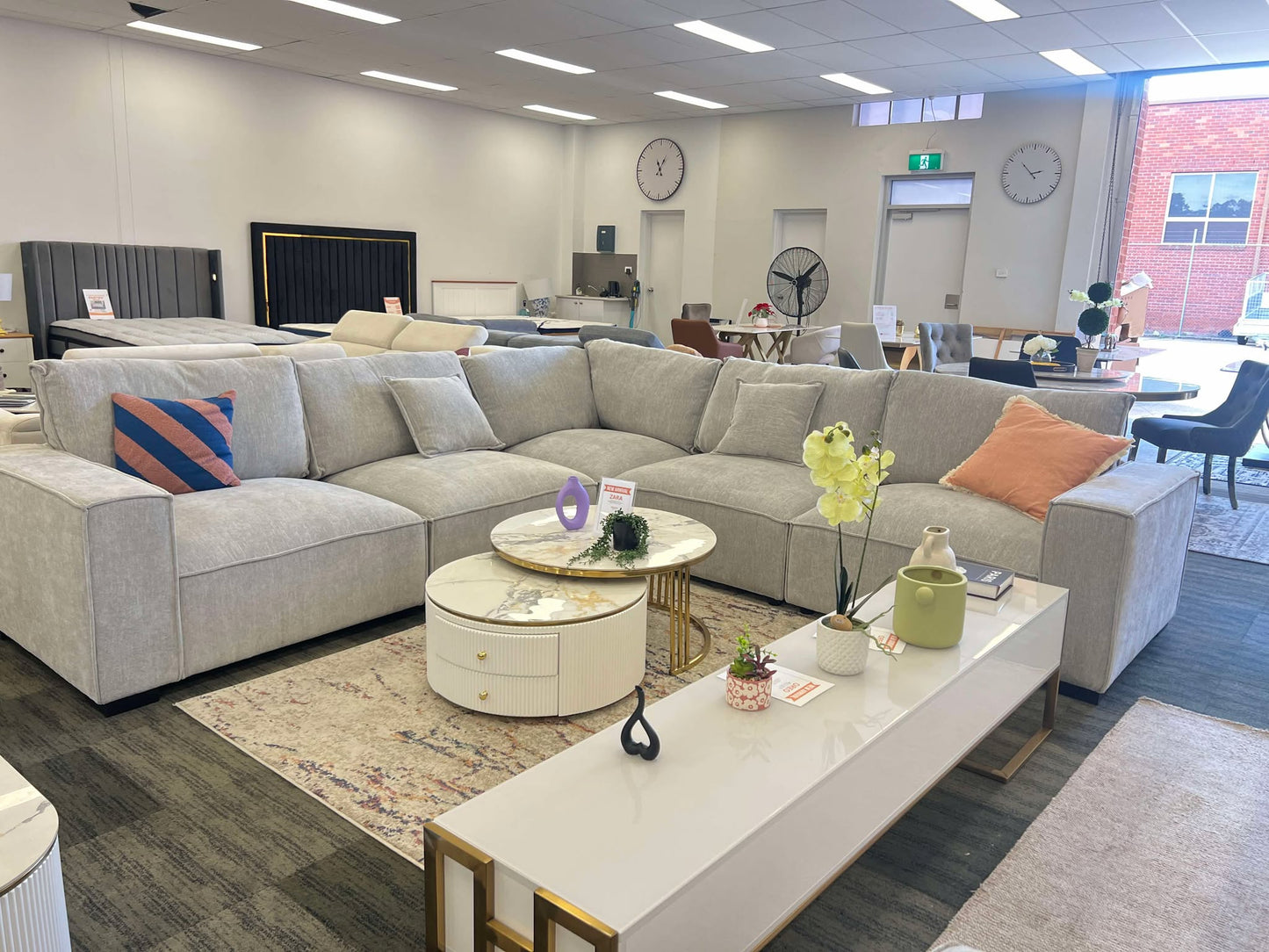 CLOUD FIVE SEATER MODULAR SOFA WITH OTTOMAN