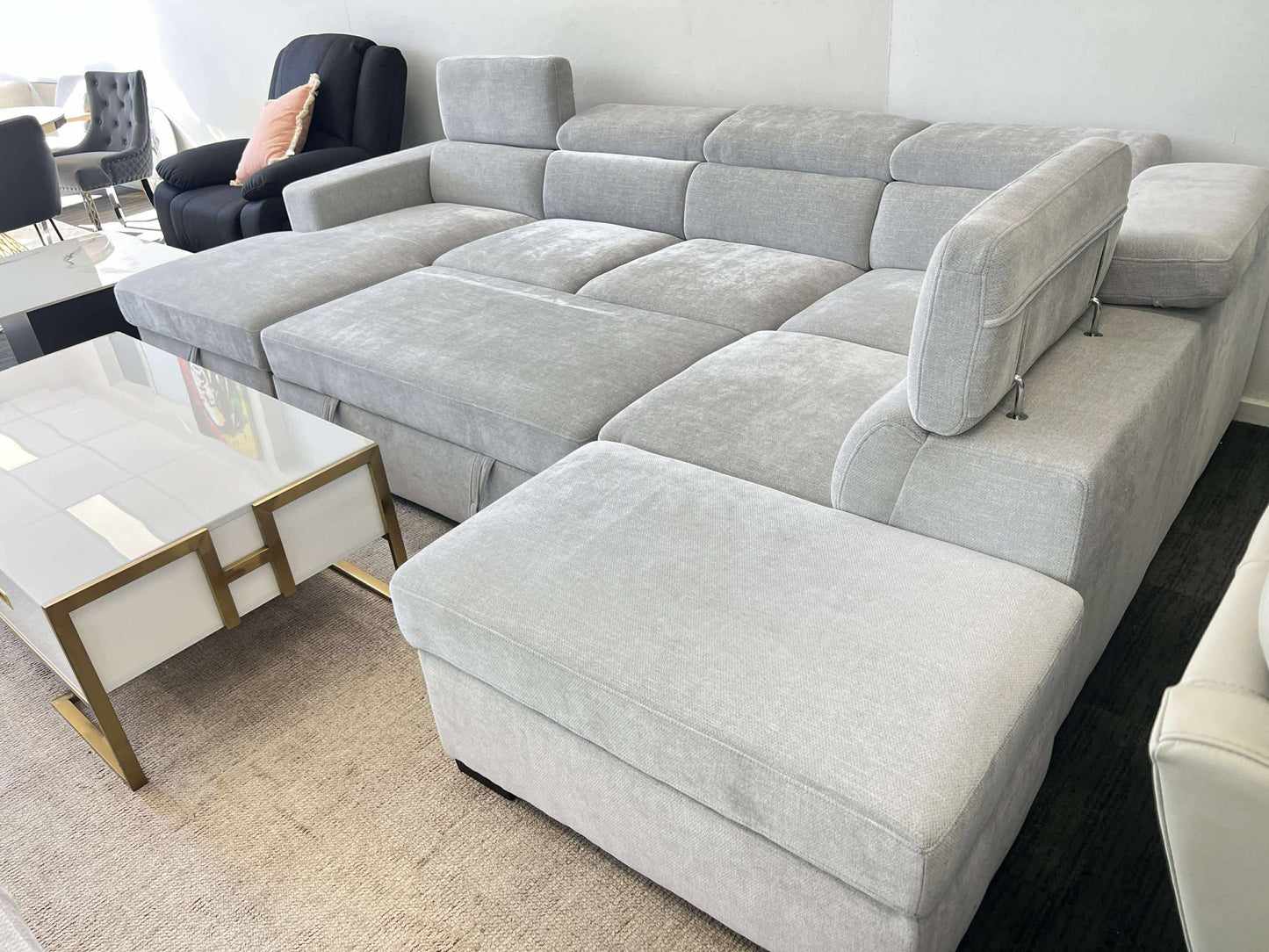 The Haven Luxe Sofa bed with storage Ottoman