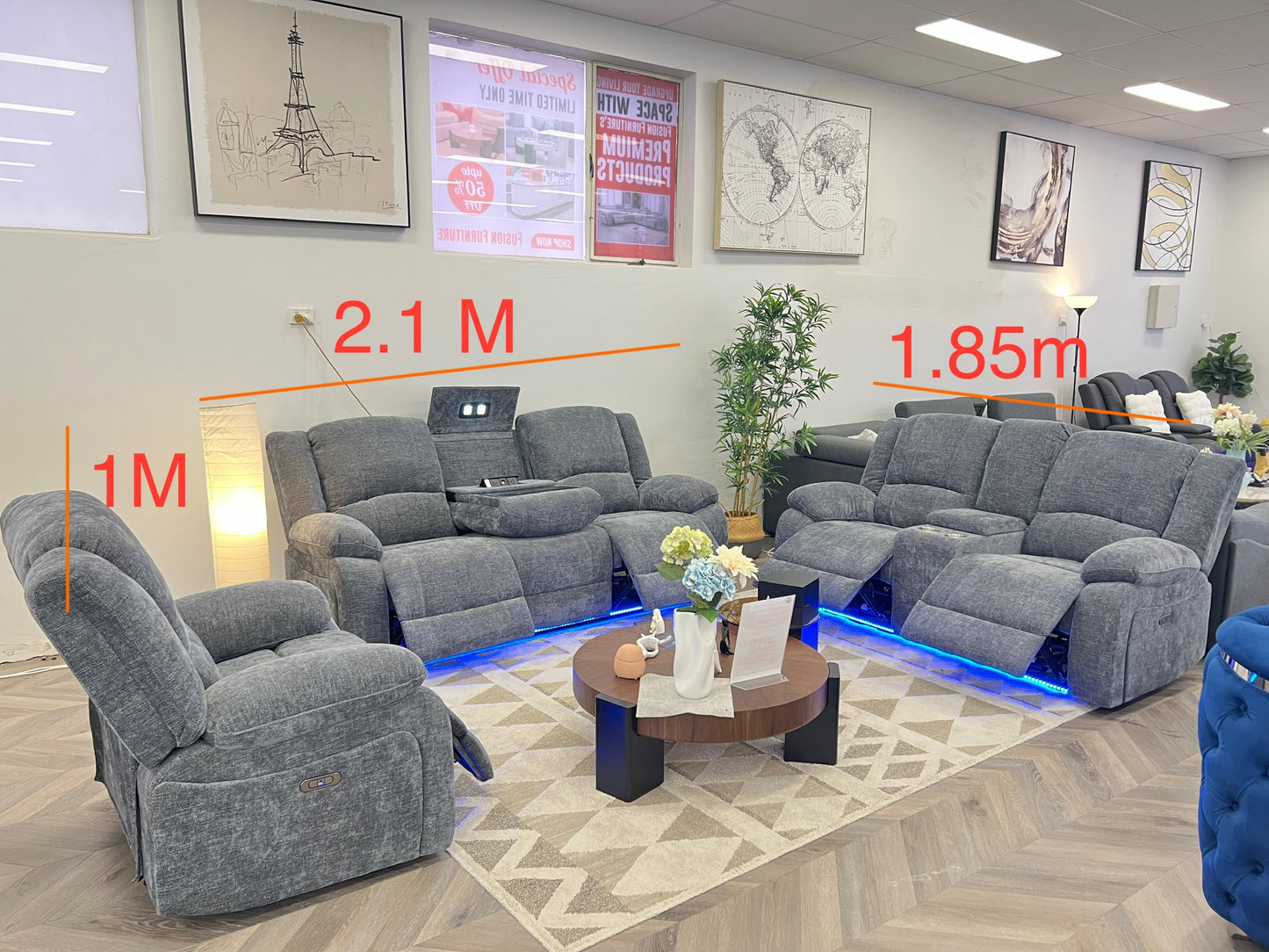 Kathmandu Electric Recliner Sofa Set