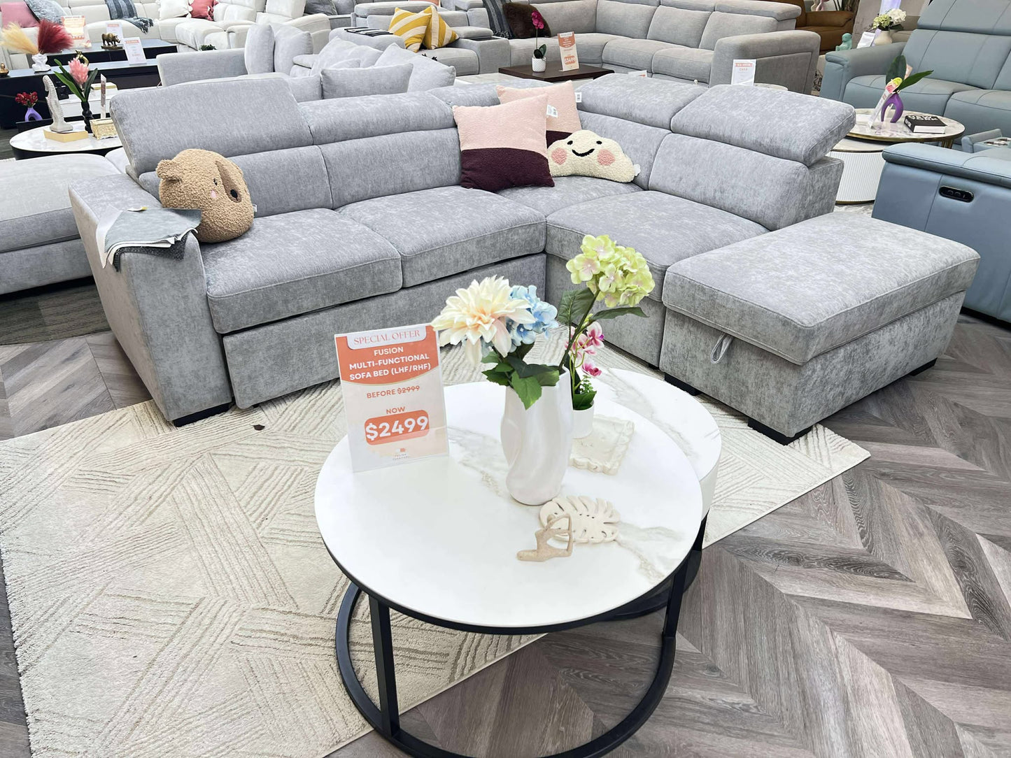 Fusion Multifunctional Pull-Out Sofa Bed with Storage