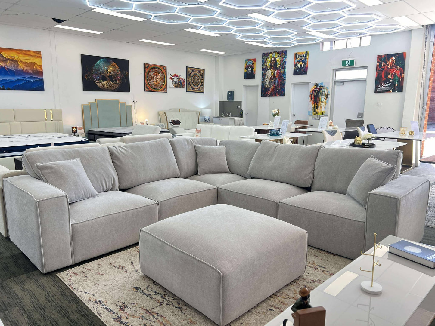 CLOUD FIVE SEATER MODULAR SOFA WITH OTTOMAN