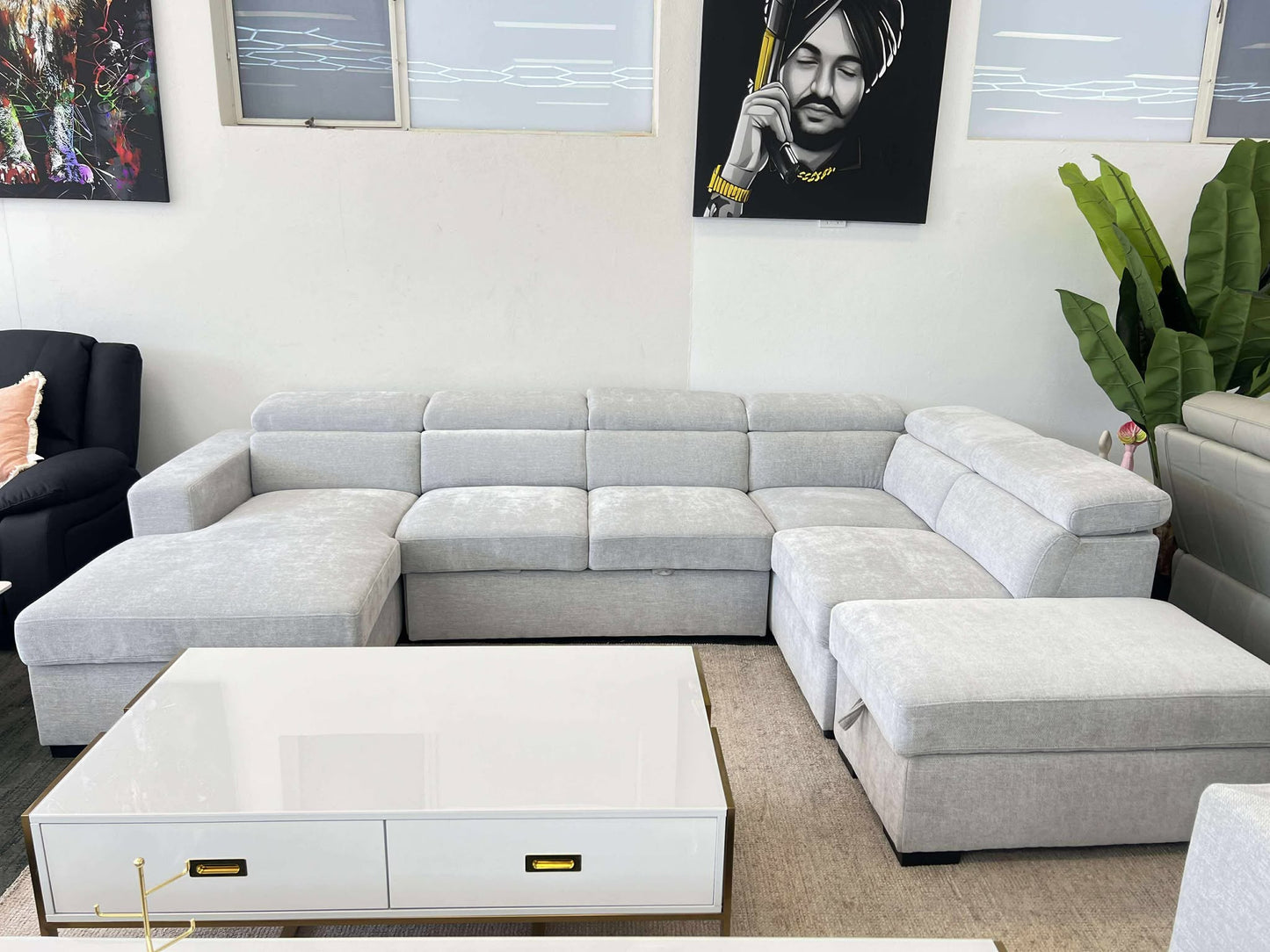 The Haven Luxe Sofa bed with storage Ottoman