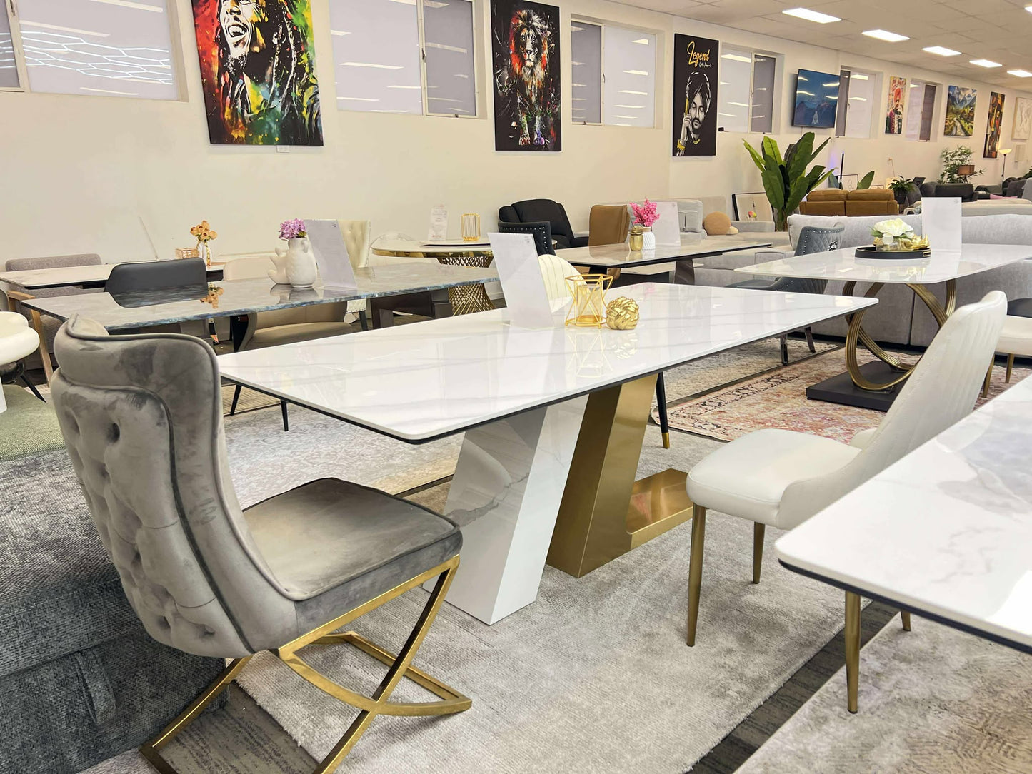 The "Aston Luxe" Marble Dining Table