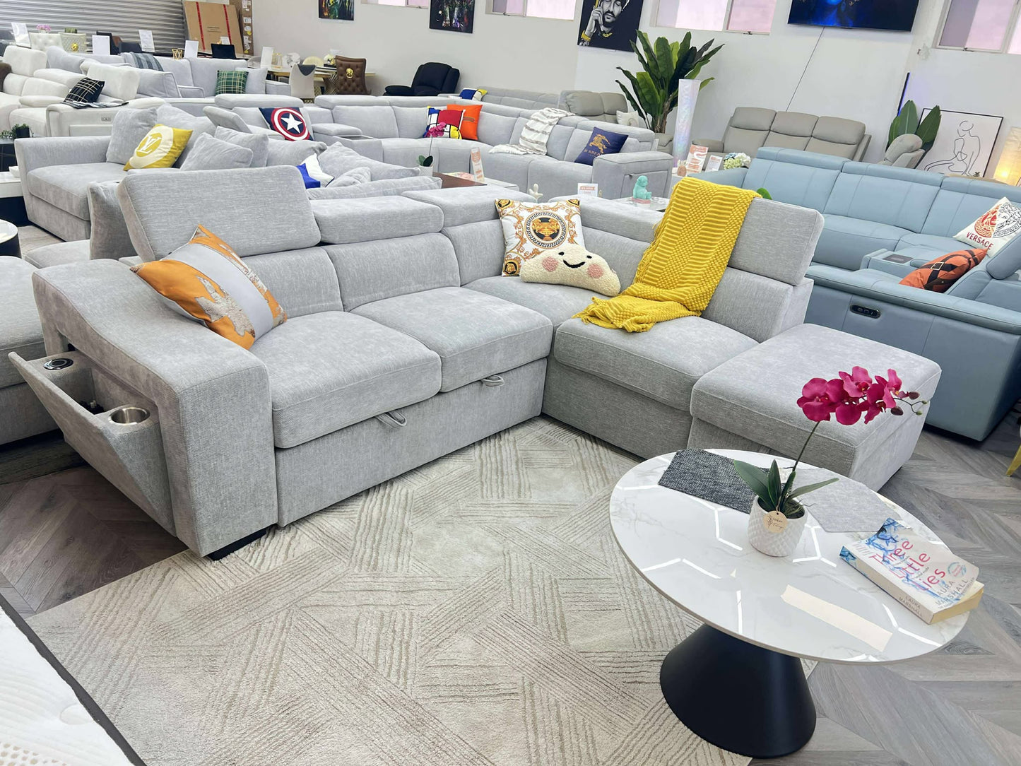 Fusion Multifunctional Pull-Out Sofa Bed with Storage