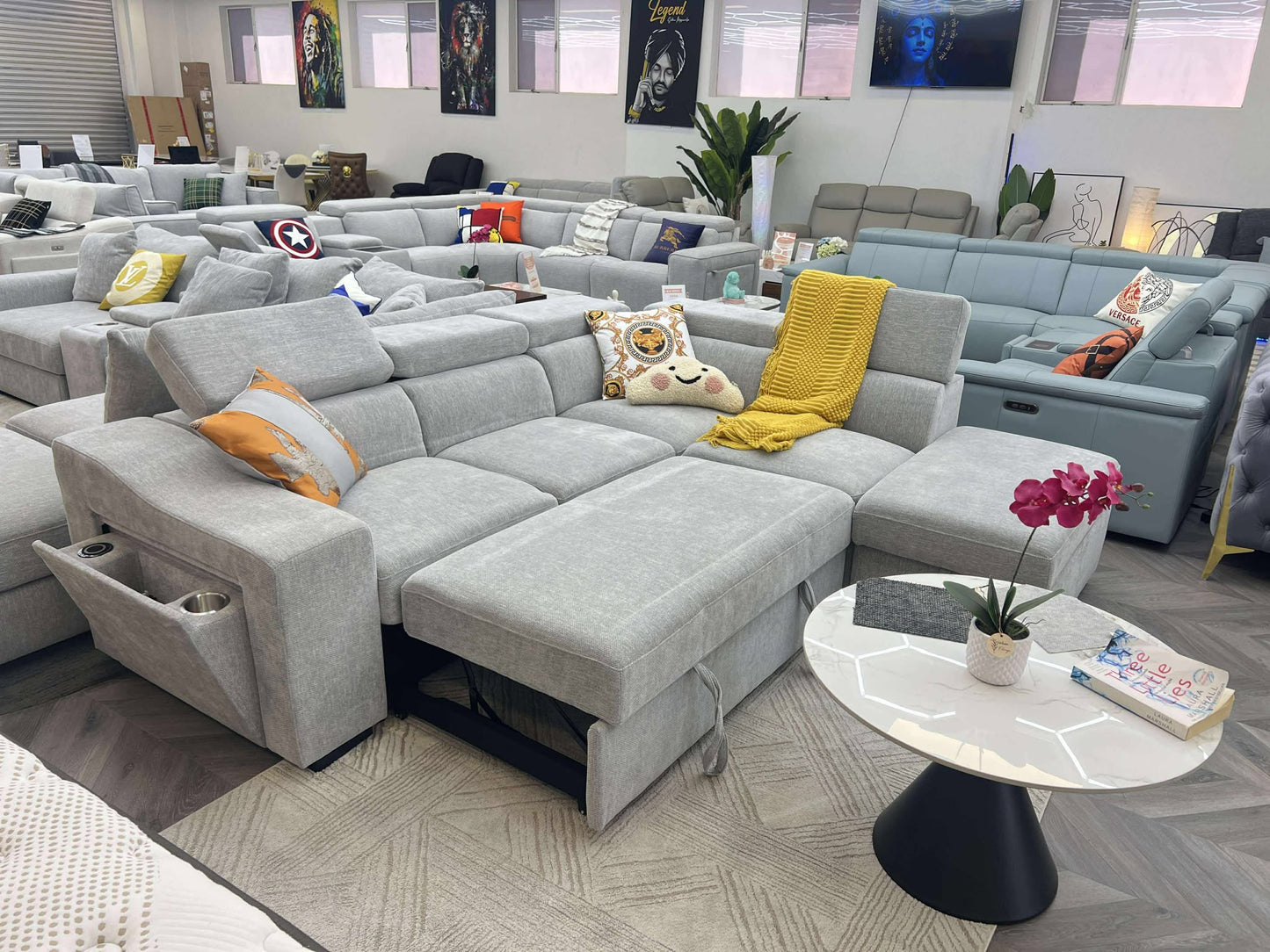 Fusion Multifunctional Pull-Out Sofa Bed with Storage