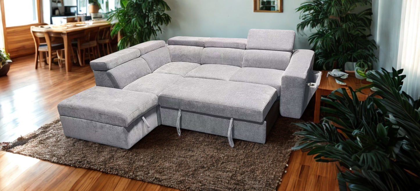 Fusion Multifunctional Pull-Out Sofa Bed with Storage