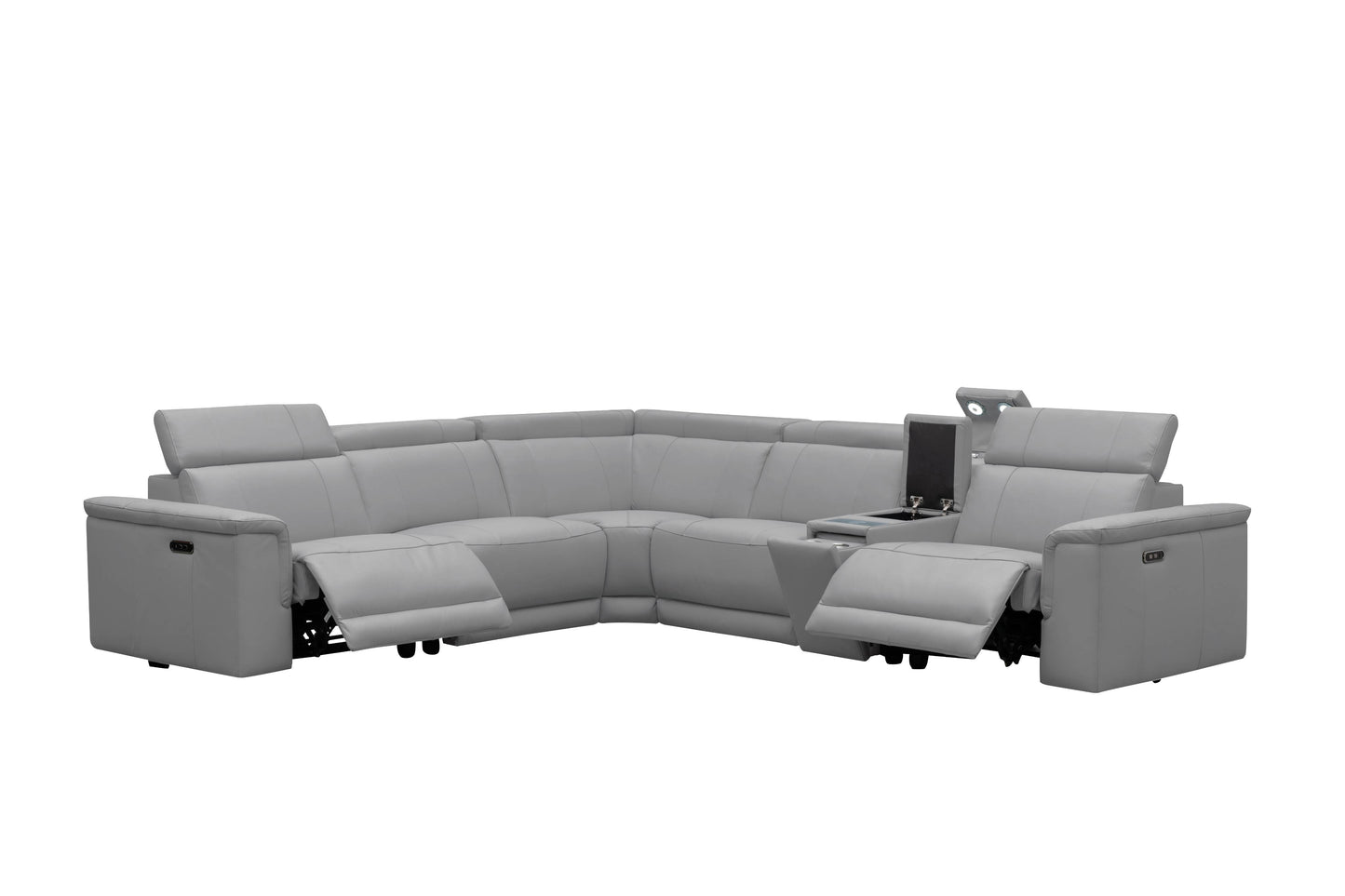 CENTRO THICK GENUINE LEATHER MODULAR ELECTRIC RECLINER