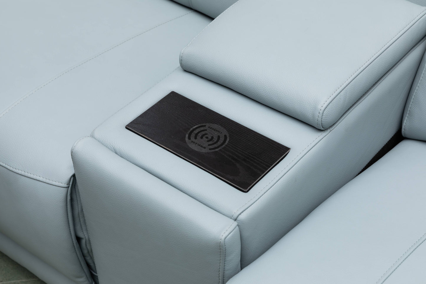 CENTRO THICK GENUINE LEATHER MODULAR ELECTRIC RECLINER