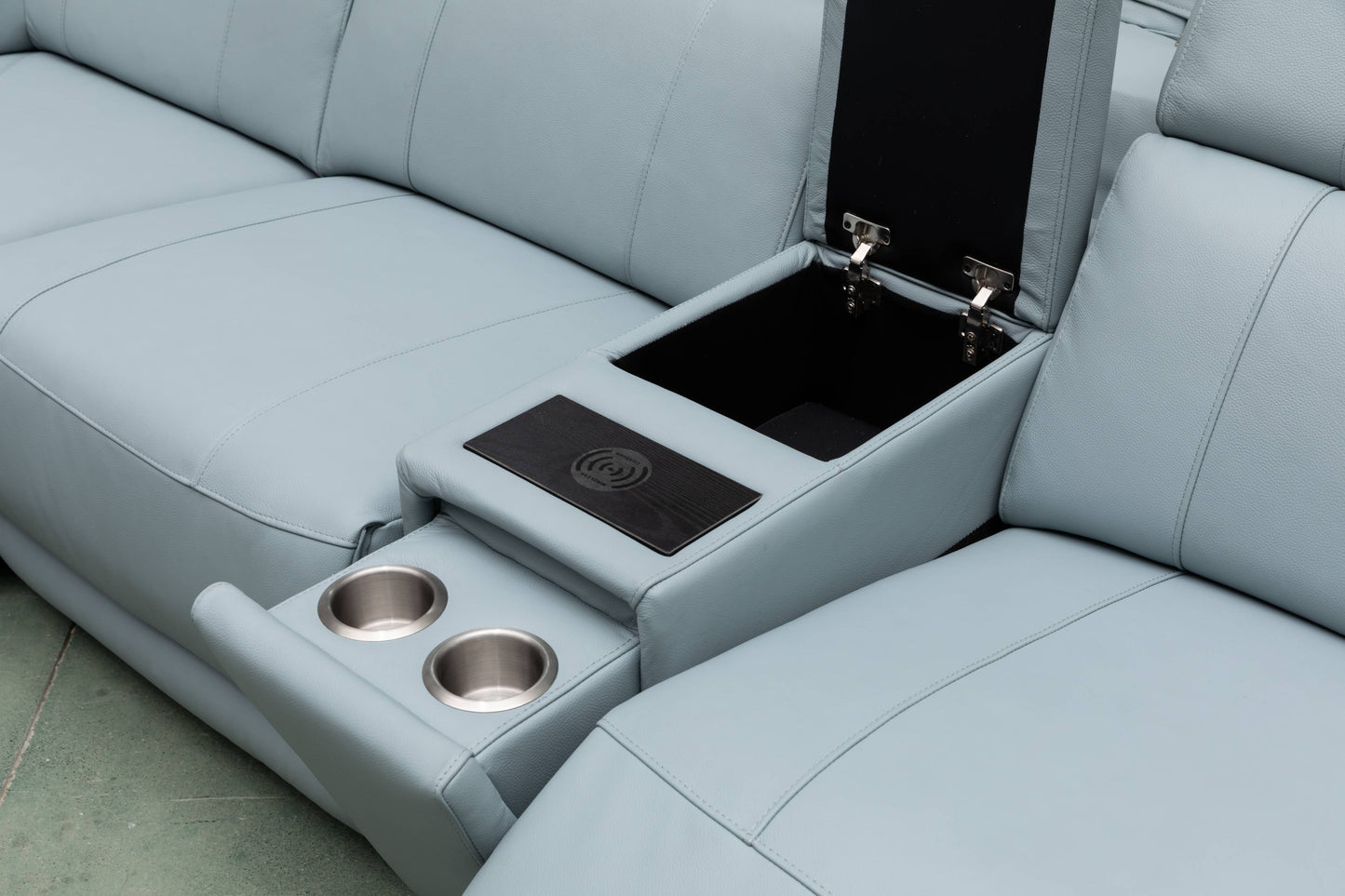 CENTRO THICK GENUINE LEATHER MODULAR ELECTRIC RECLINER