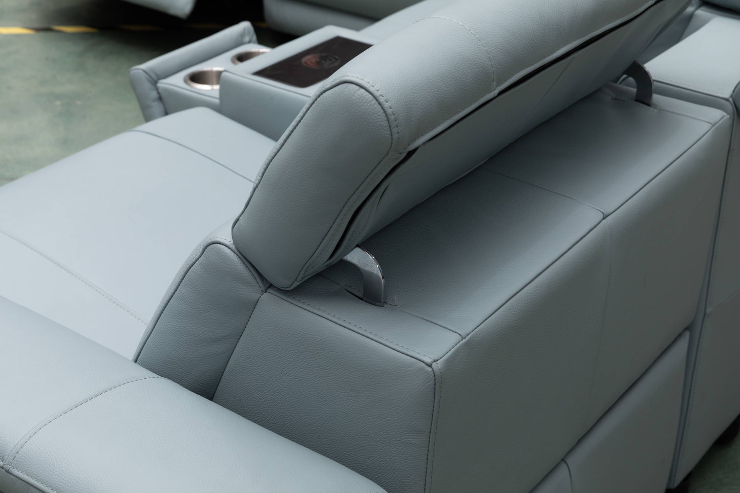 CENTRO THICK GENUINE LEATHER MODULAR ELECTRIC RECLINER