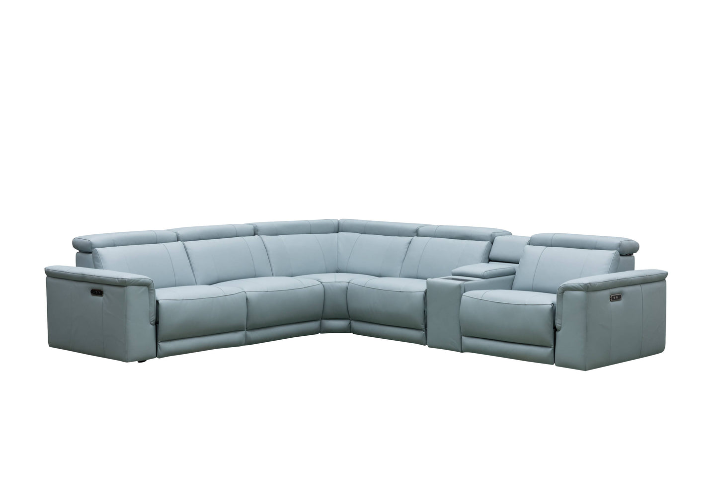 CENTRO THICK GENUINE LEATHER MODULAR ELECTRIC RECLINER