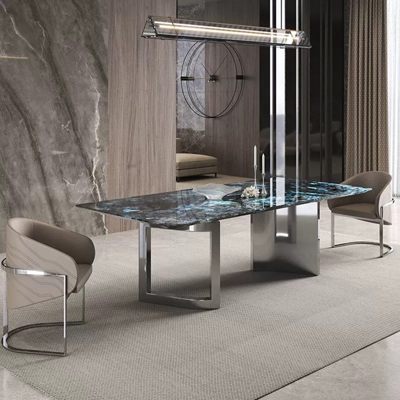 Luxury Dining Table – Aurora Blue Elegance