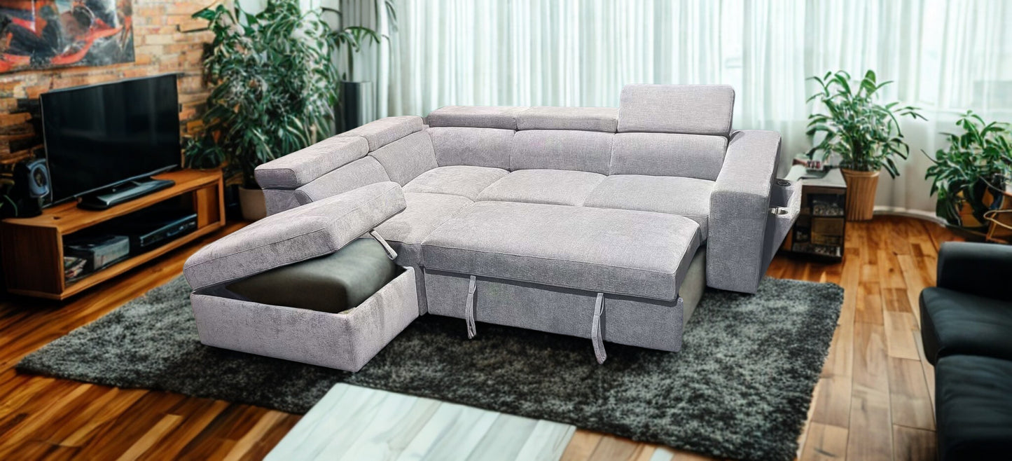 Fusion Multifunctional Pull-Out Sofa Bed with Storage