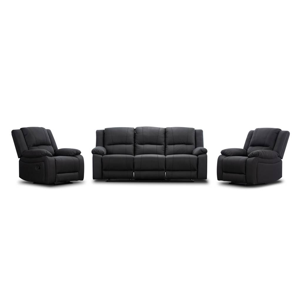 CAPTAIN 3 Seater WITH TWO SINGLE Manual RECLINERS SUITE-JET