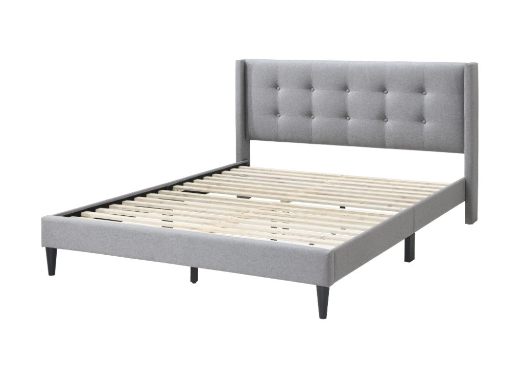 Delilah Light Grey Upholstered Bed