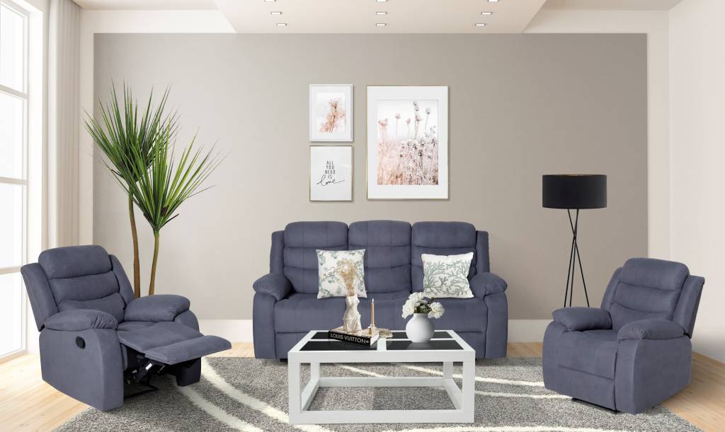 APOLLO FAB 3RR+R+R LOU SUITE-MEDIUM GREY