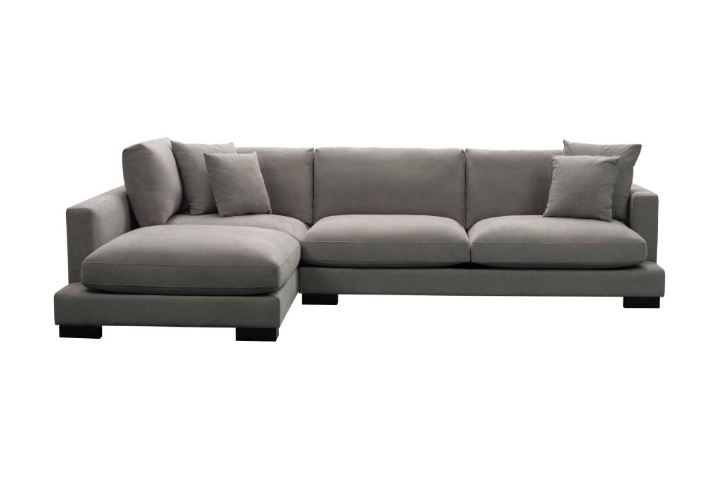 Oversized Plush Feather L Shaped Lounge / LHF
