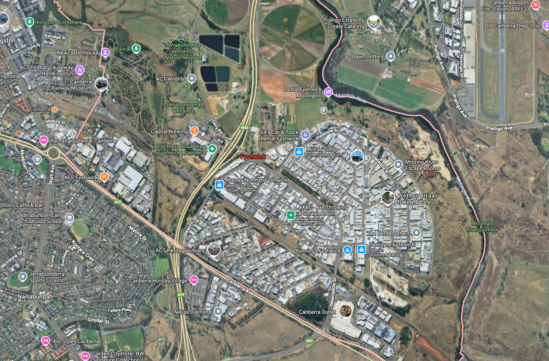Fyshwick ACT google maps