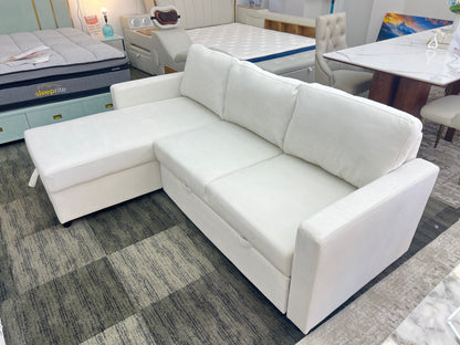 MILANO Pullout Sofa Bed with Storage Chaise