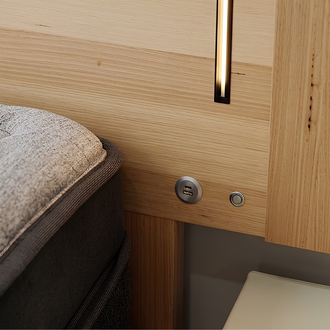 MORGAN Solid Messmate Wooden Bed W/ Drawers