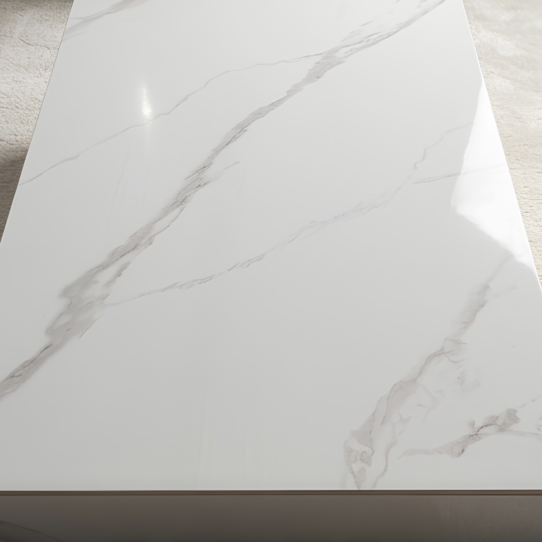 WHITE STONE COFFEE TABLE