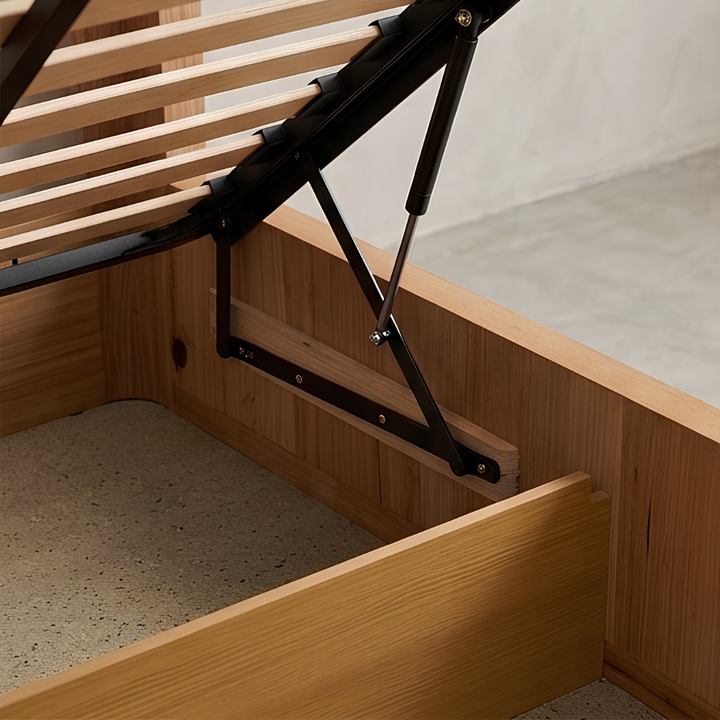 MARRAKESH Solid Messmate Wooden Bed W/ Gas lift Storage