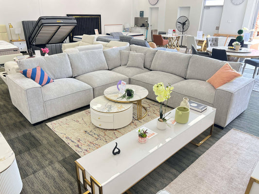 CLOUD FIVE SEATER MODULAR SOFA WITH OTTOMAN