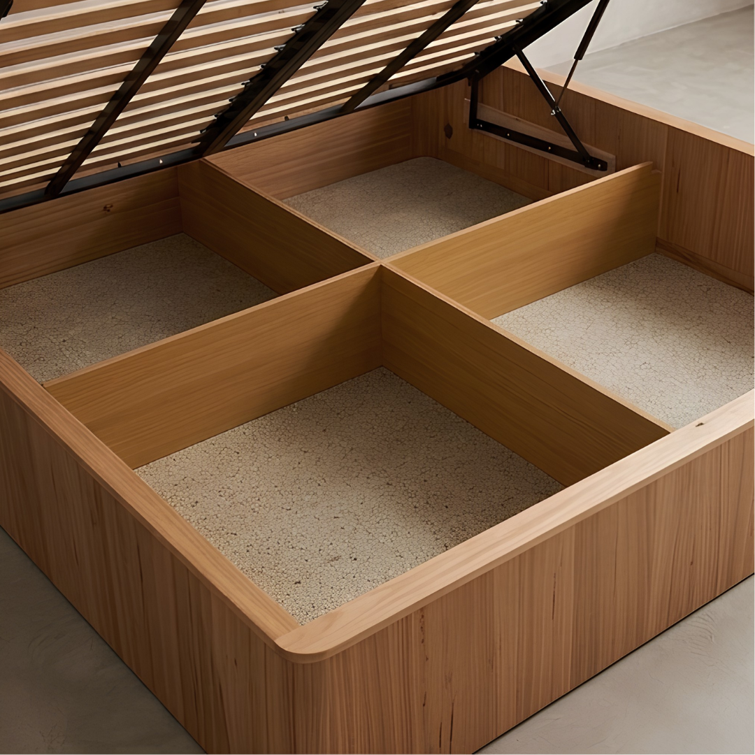 MARRAKESH Solid Messmate Wooden Bed W/ Gas lift Storage
