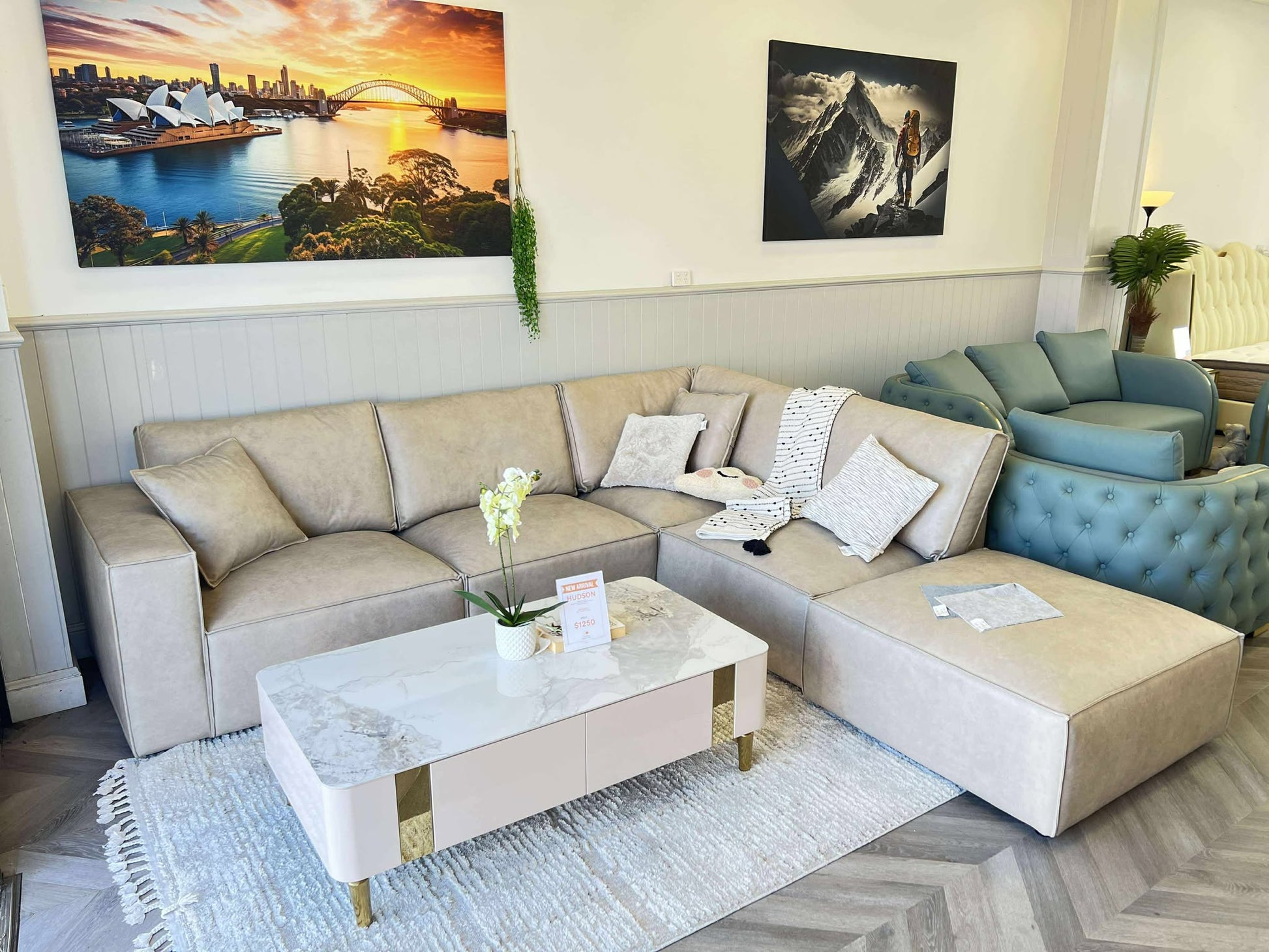 Kelly Deep Seat Sofa With Ottoman – Fusion Furniture