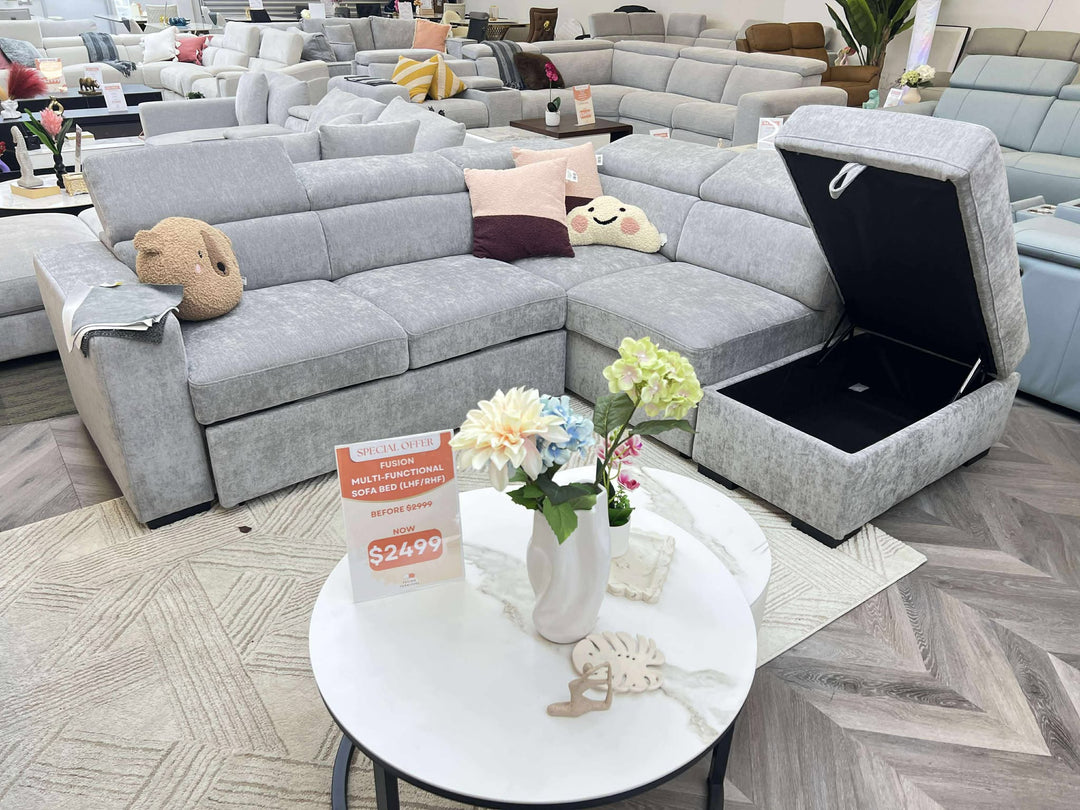 Fusion Multifunctional Pull-Out Sofa Bed with Storage