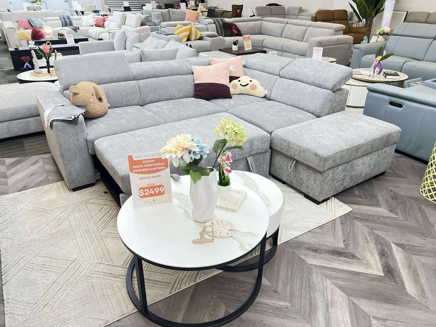 Fusion Multifunctional Pull-Out Sofa Bed with Storage