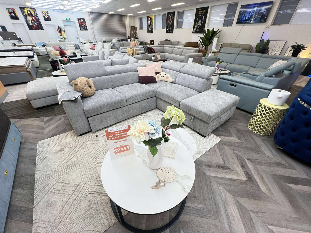 Fusion Multifunctional Pull-Out Sofa Bed with Storage