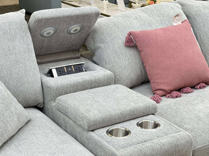 TORY 5-Seater Modular Lounge With Ottoman & Smart Console