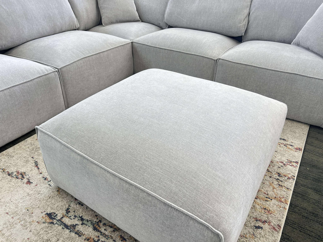 OLIVIA FIVE SEATER MODULAR SOFA WITH OTTOMAN