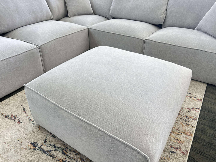 OLIVIA FIVE SEATER MODULAR SOFA WITH OTTOMAN