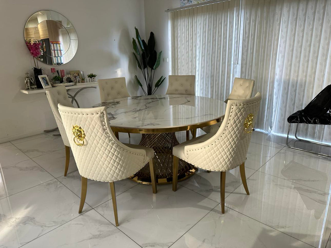 EARTH Sintered Stone Top Round Dining Table