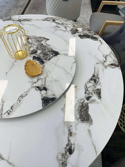 EARTH Sintered Stone Top Round Dining Table
