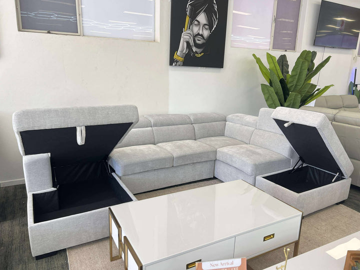 KAYLA Sofa bed with storage Ottoman