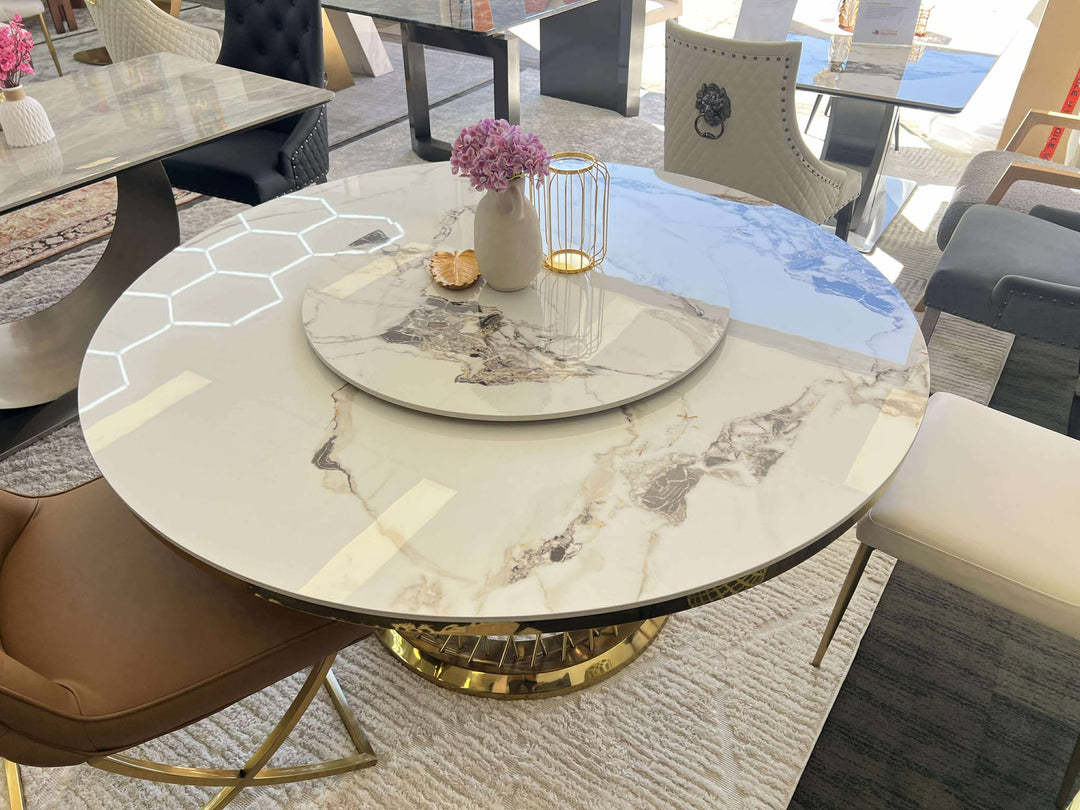 EARTH Sintered Stone Top Round Dining Table