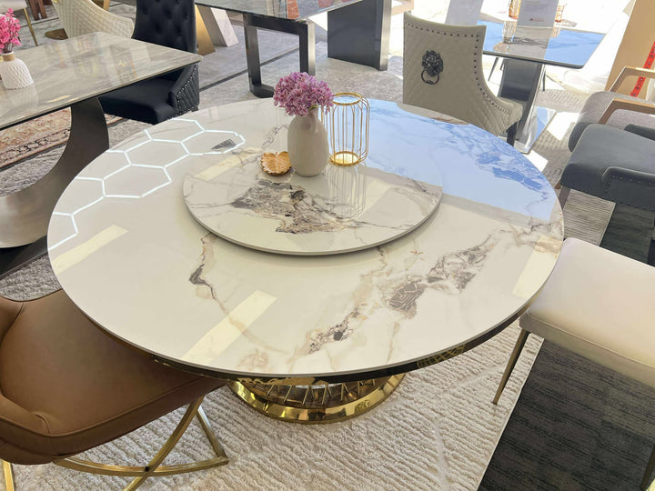 EARTH Sintered Stone Top Round Dining Table