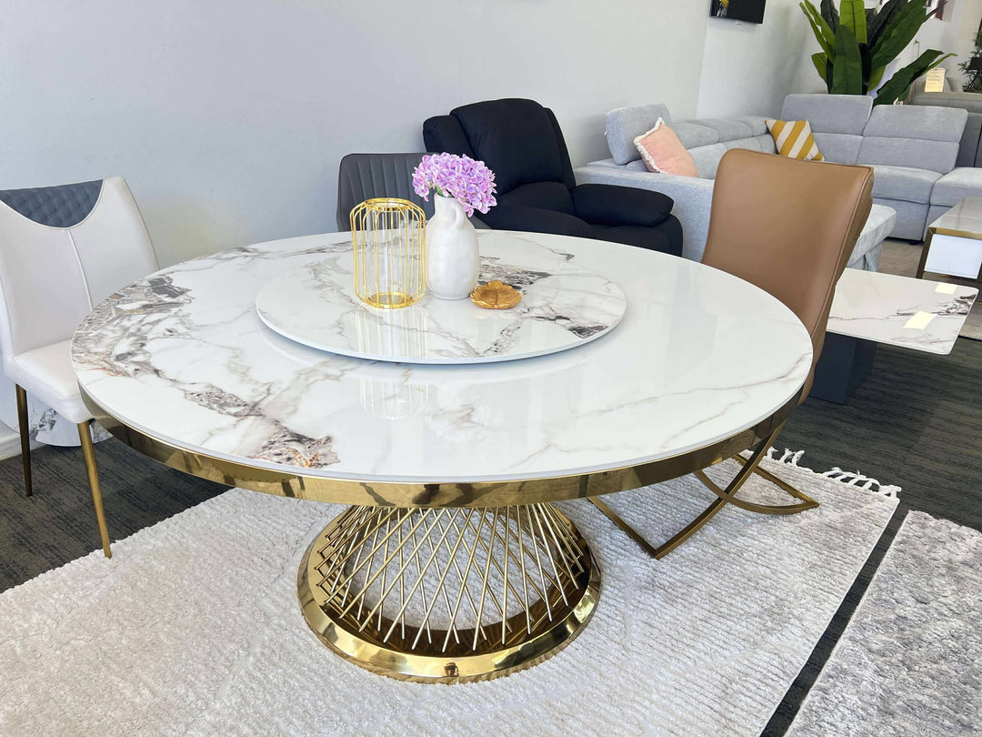 EARTH Sintered Stone Top Round Dining Table