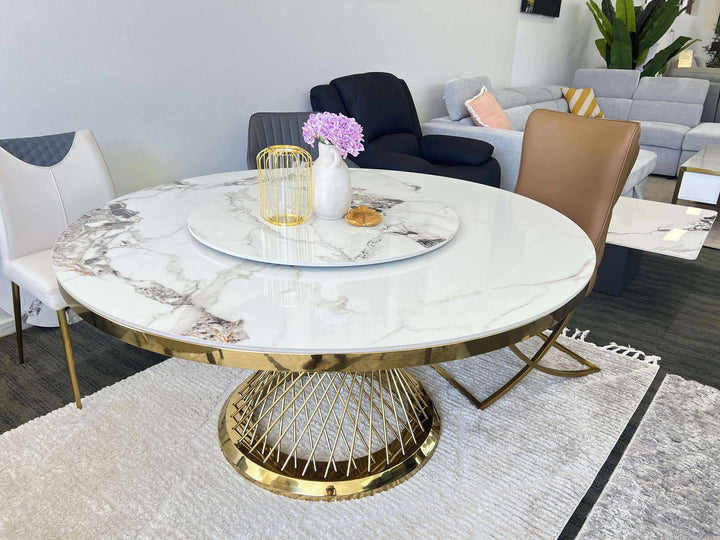 EARTH Sintered Stone Top Round Dining Table