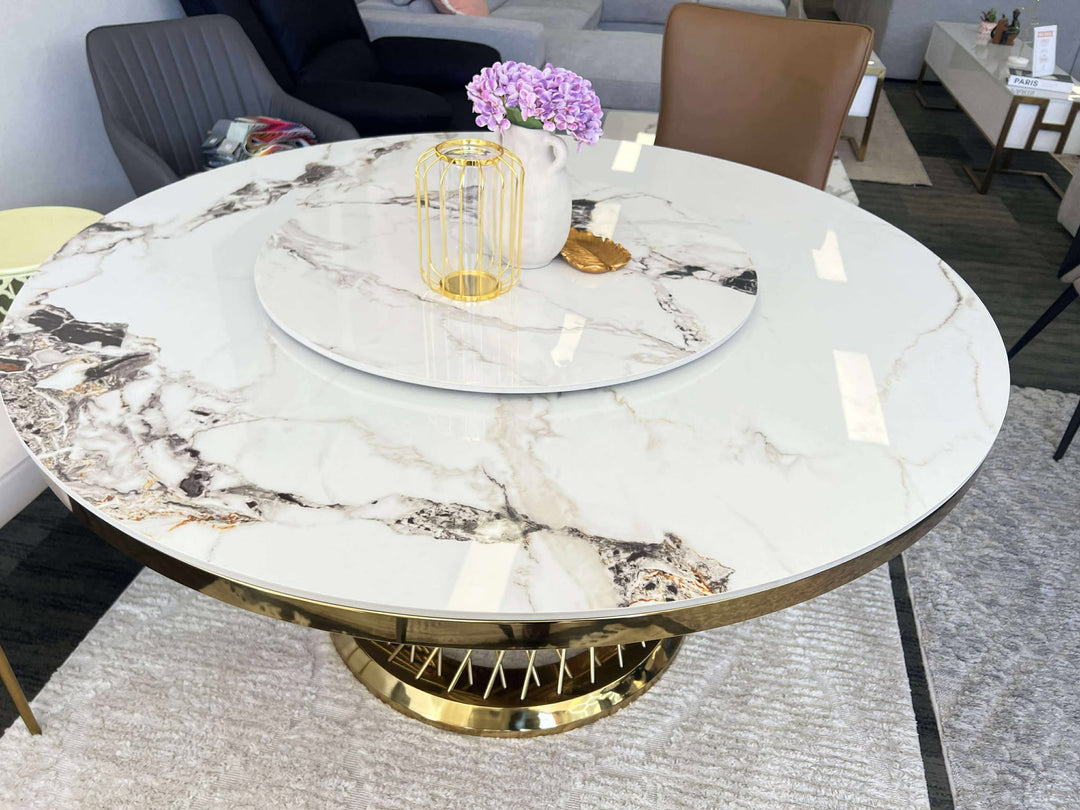 EARTH Sintered Stone Top Round Dining Table