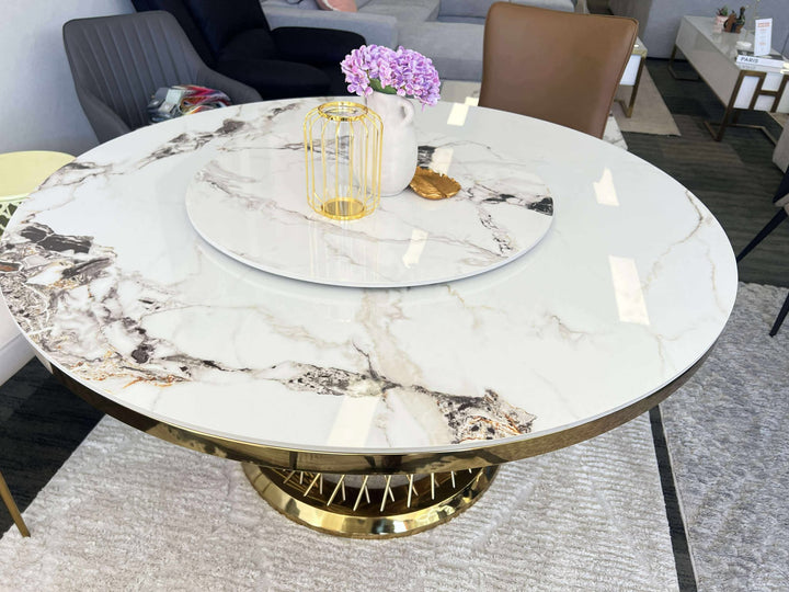 EARTH Sintered Stone Top Round Dining Table
