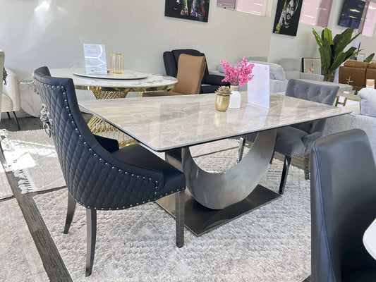 The "Moon Luxe" Marble Dining Table