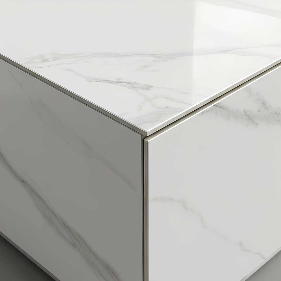 WHITE STONE COFFEE TABLE