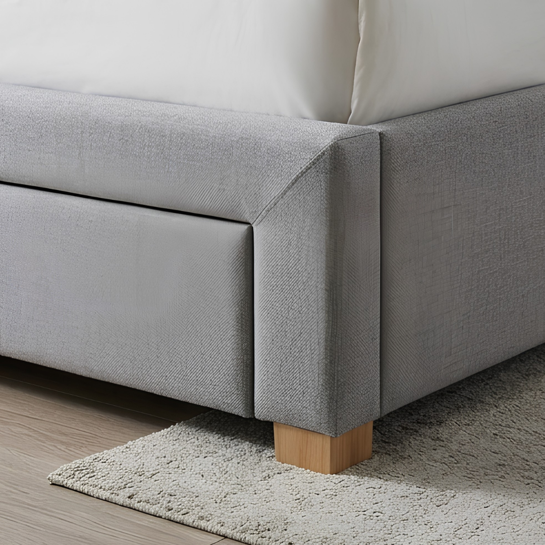 ENIGMA Fabric King Bed W/ Drawers