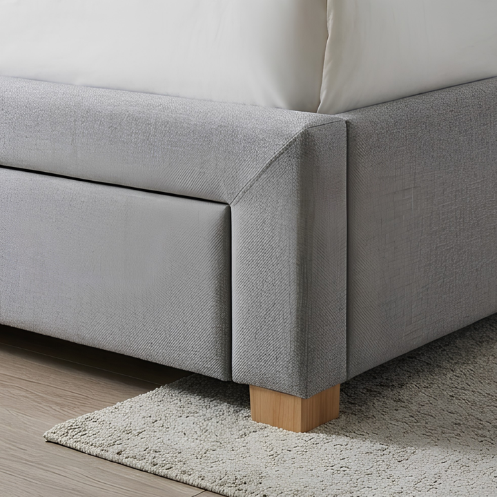 ENIGMA Fabric King Bed W/ Drawers
