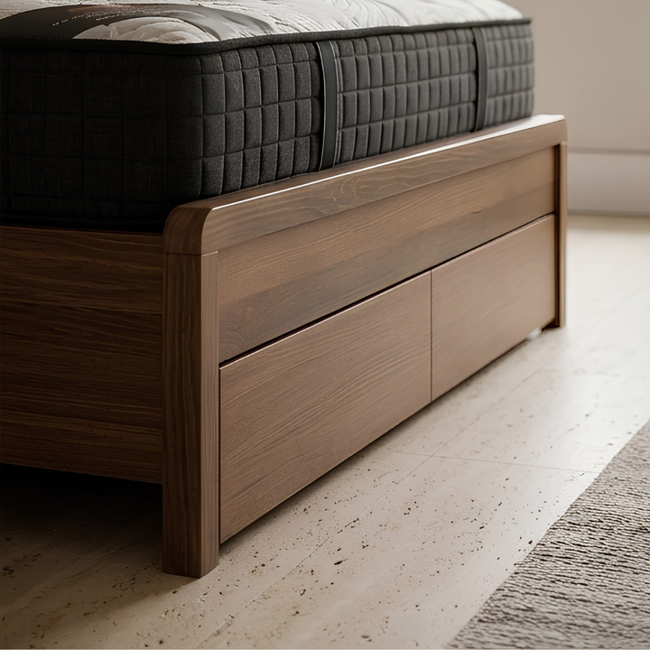 BARCELONA Wooden Bed W/ Storage