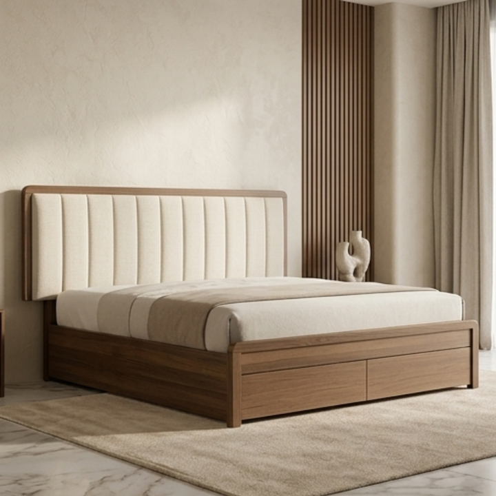 BARCELONA Wooden Bed W/ Storage